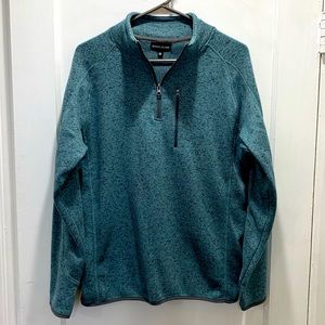 NWOT Men’s Royal Class Heather Blue Quarter-Zip Pullover